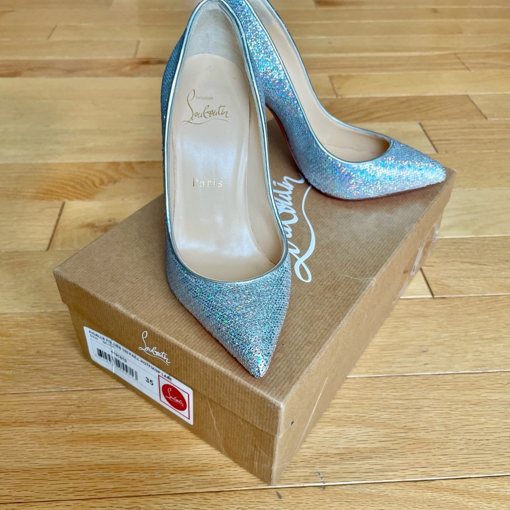 Christian Louboutin Sequin Pigalle Follies 100mm Pumps